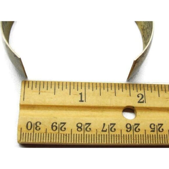 Danecraft Wide Cuff Bracelet Sterling Silver 925 Vintage Heavy Patina 3/4x2 1/2 - Picture 6 of 11